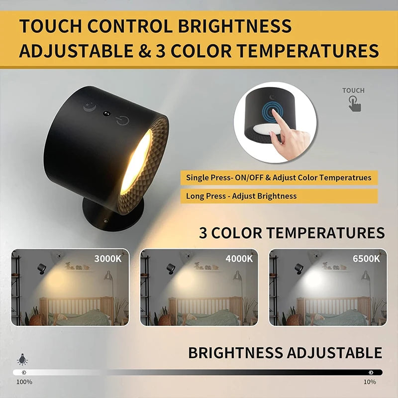 LED Rechargeable Wall Light/Sconce